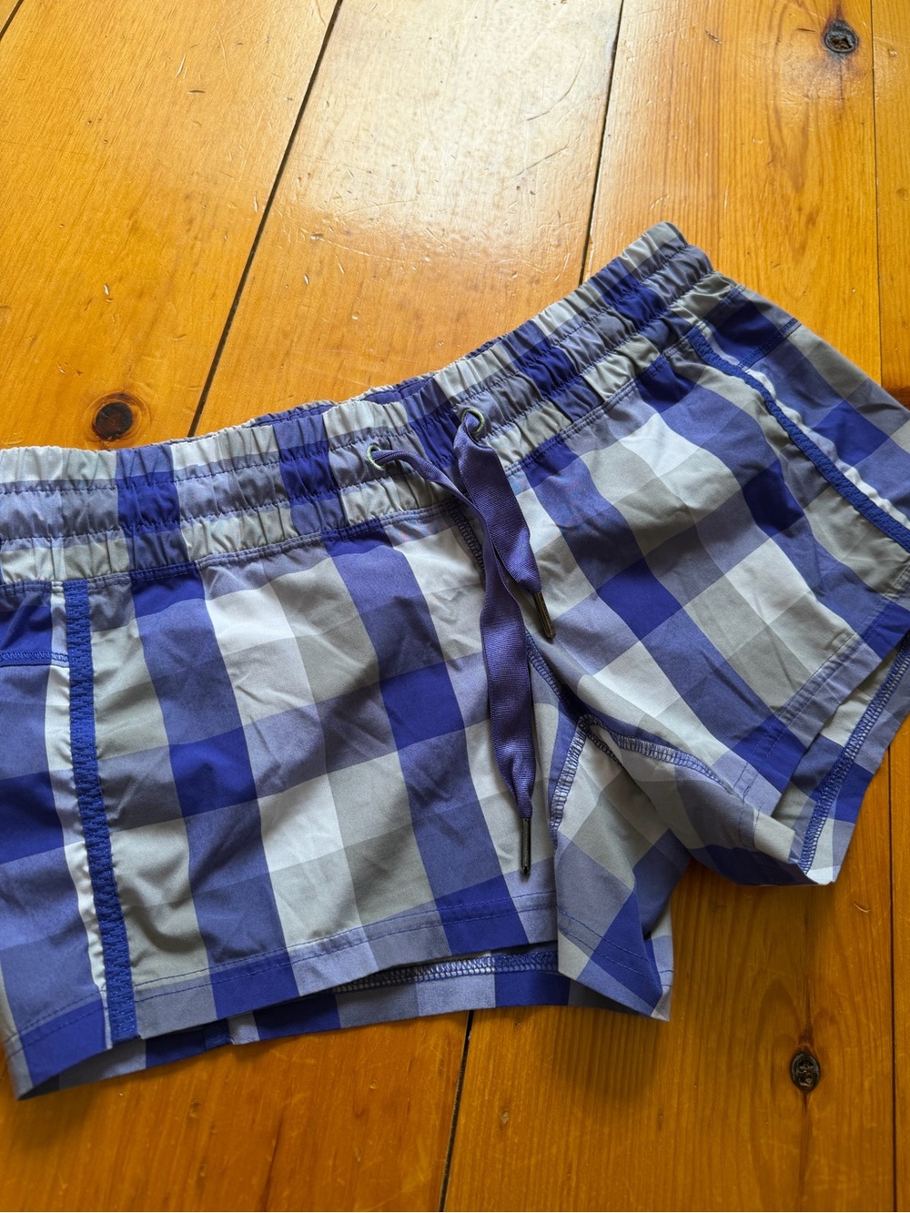 Lululemon Plaid Running Shorts